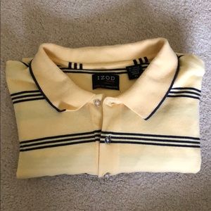 Izod XL yellow and black short sleeve polo